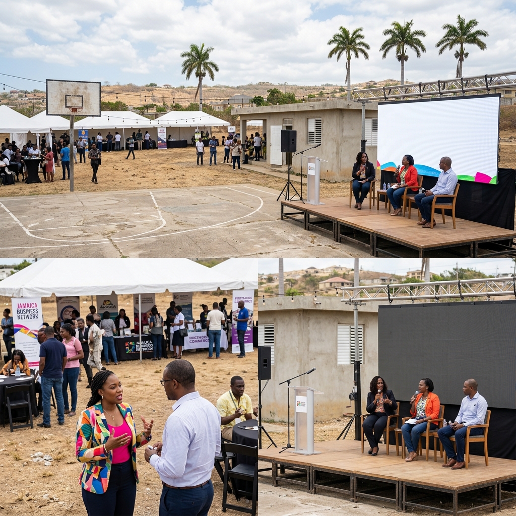 Entrepreneurs networking at a premium Caribbean business summit